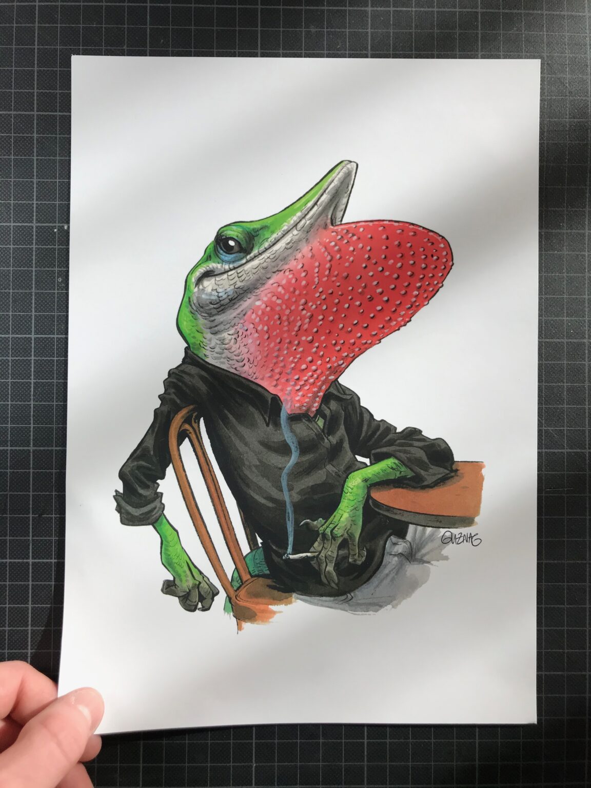 Copyright Guznag Reptile01 Anolis Photo drawing by guznag