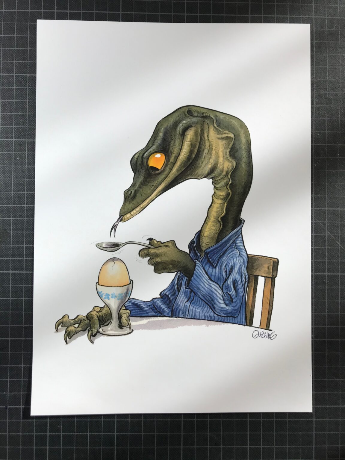 Copyright Guznag Reptile11 Varan Photo drawing by guznag
