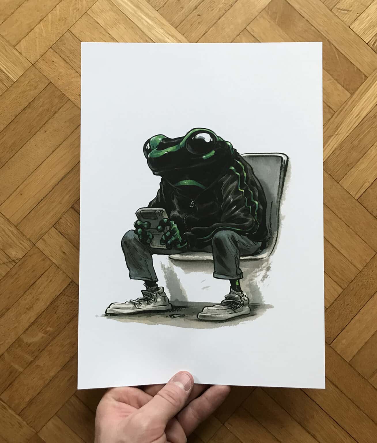 Guznag Copypright Grenouille 03 Photo drawing by guznag
