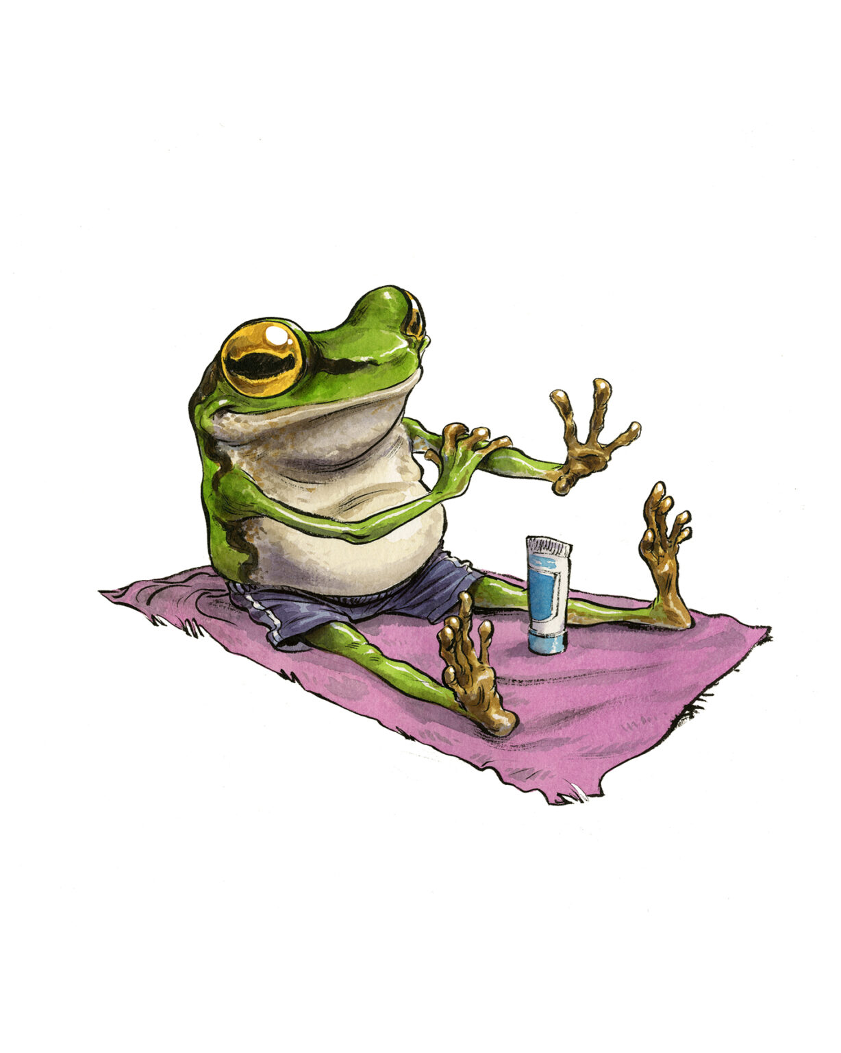 Guznag Copypright Grenouille 06 drawing by guznag