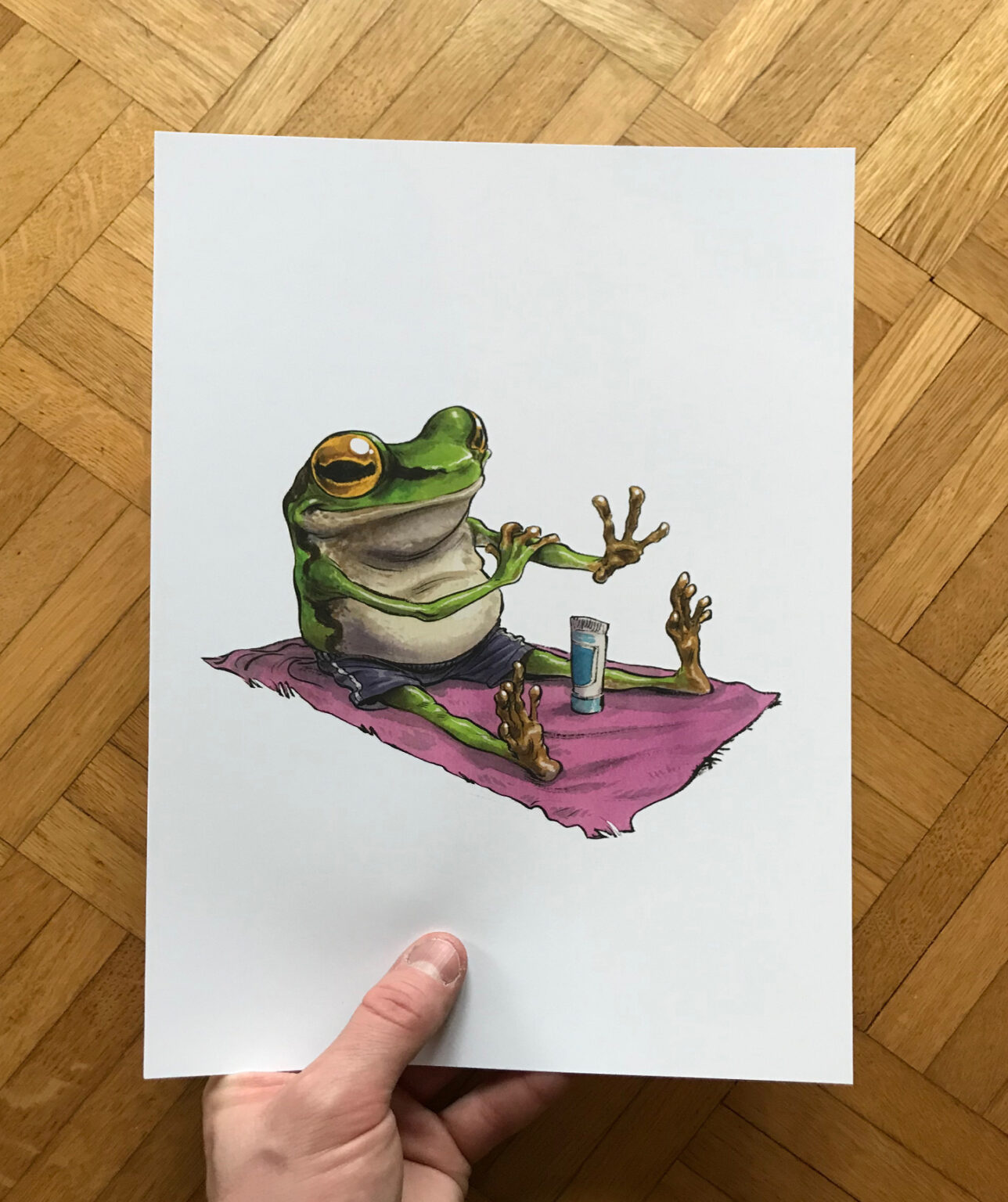Guznag Copypright Grenouille 06 Photo drawing by guznag