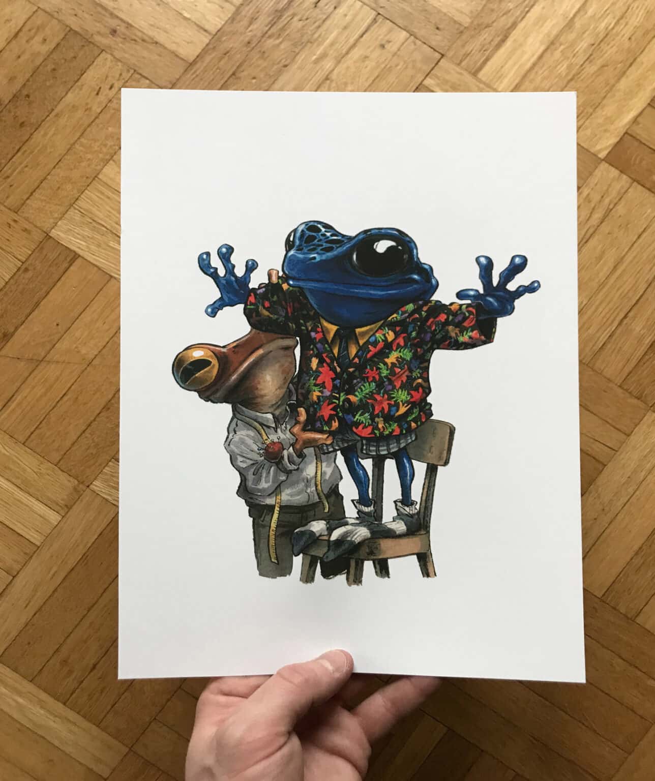 Guznag Copypright Grenouille 07 Photo drawing by guznag