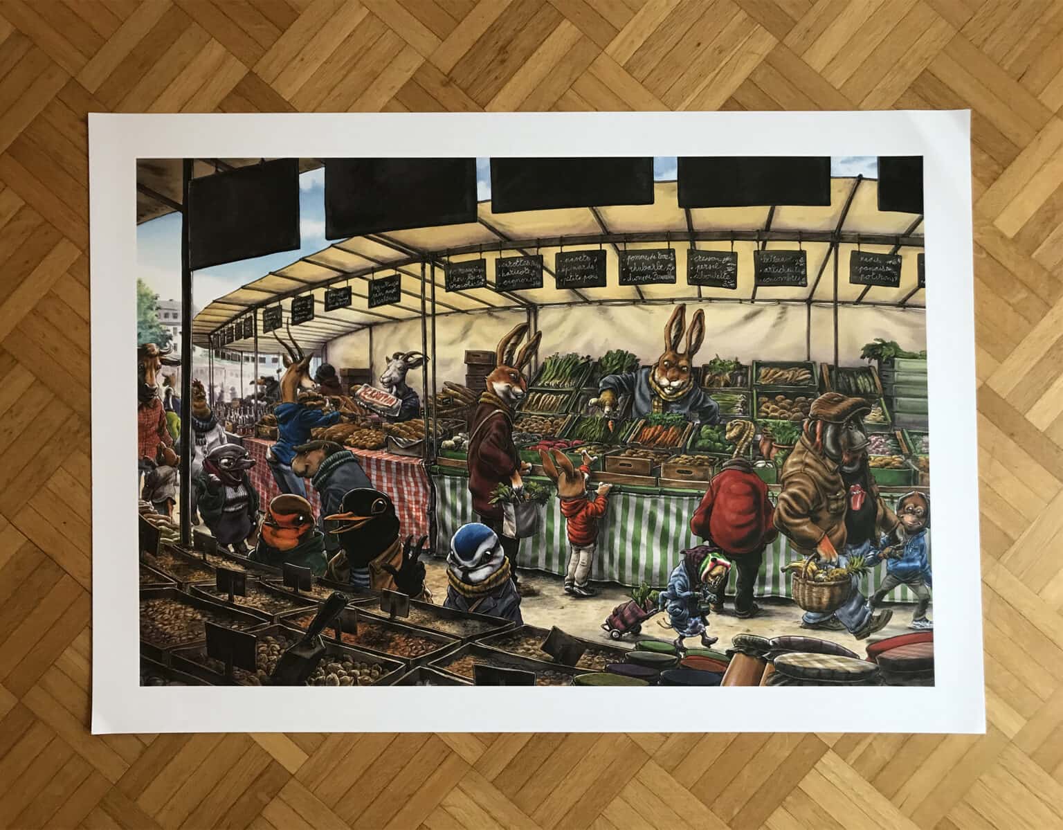 Guznag Copyright Au Marche Photo drawing by guznag