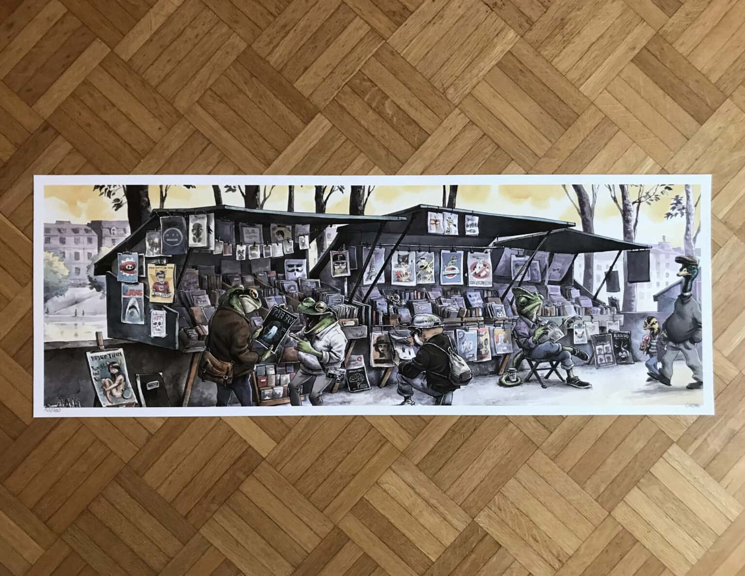 Guznag Copyright Bouquinistes Paris Photo drawing by guznag