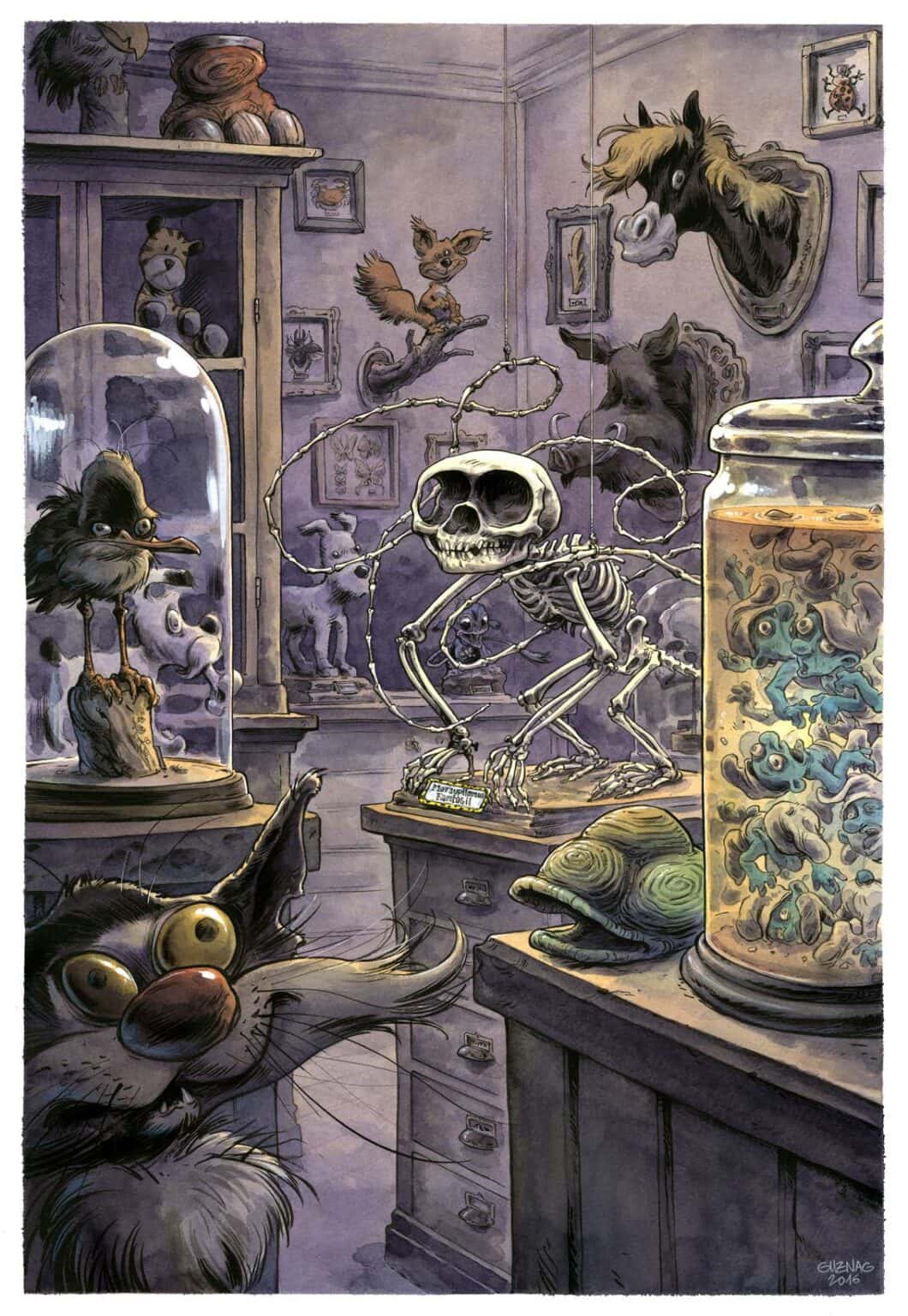 Guznag Copyright Cabinet De Curiosite drawing by guznag