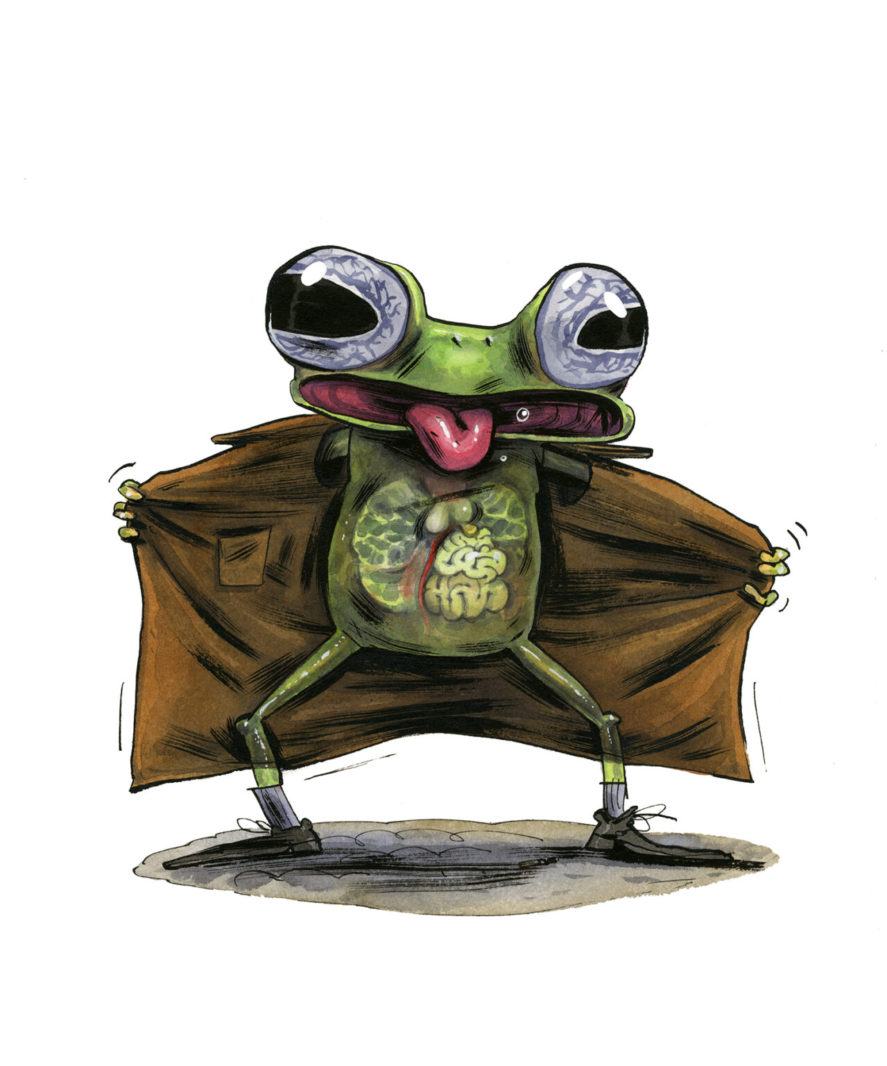 Guznag Copyright Grenouille De Verre drawing by guznag