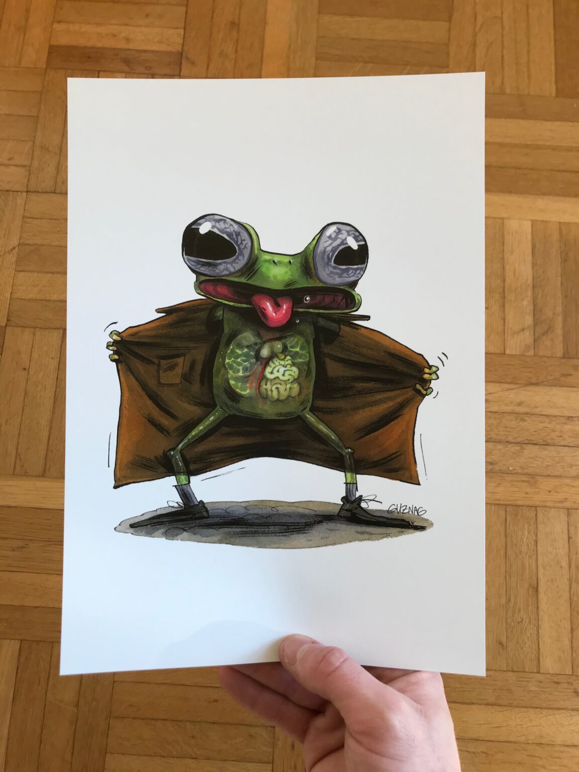 Guznag Copyright Grenouille De Verre Photo drawing by guznag