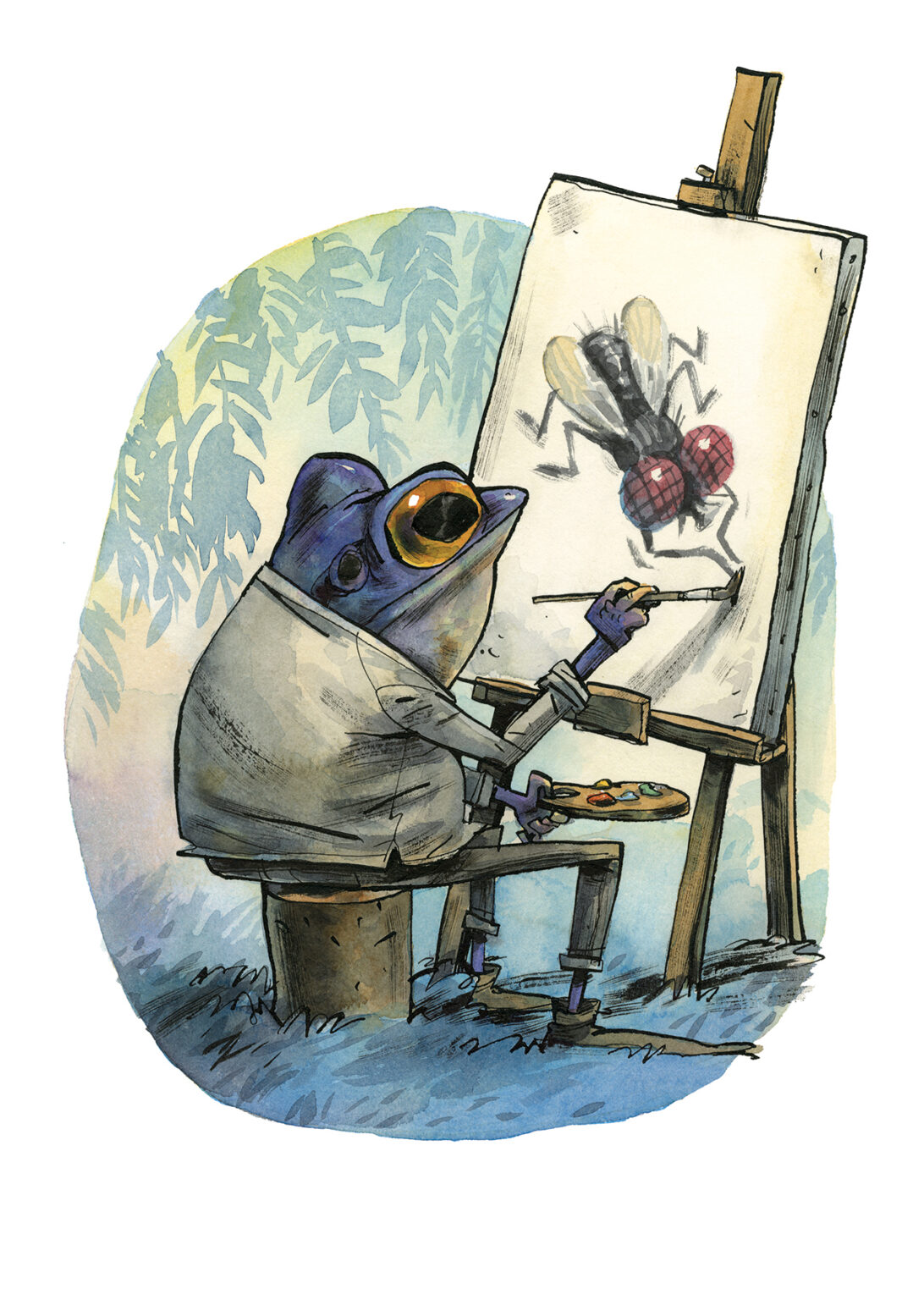Guznag Copyright Grenouille Nature Morte drawing by guznag