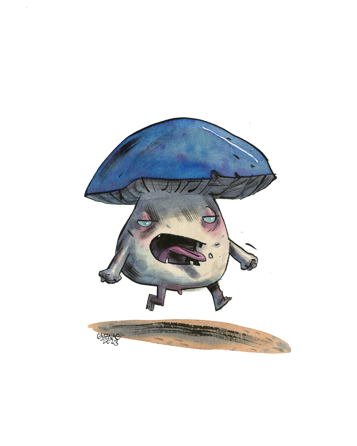 blue mushroom