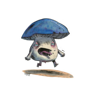 champignon bleu