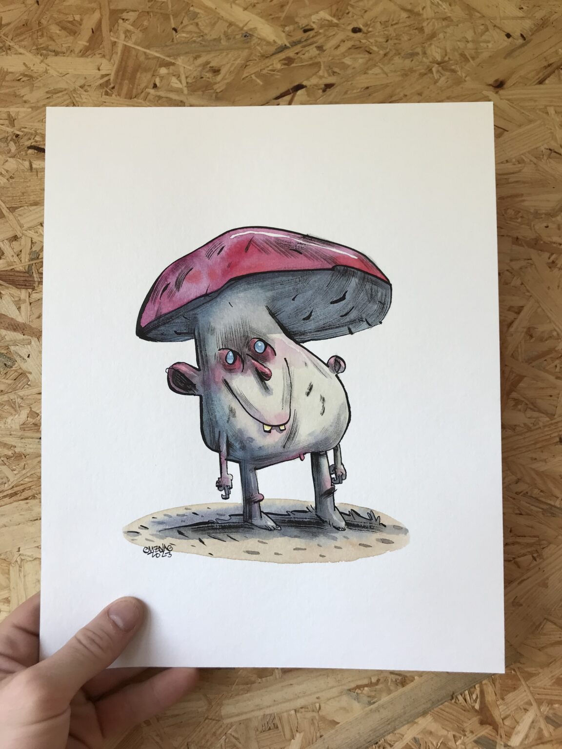Guznag Copyright Original Champignon Rose Photo drawing by guznag