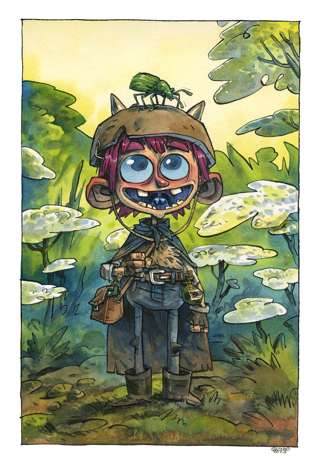 Guznag Copyright Original Compagnons De Route drawing by guznag