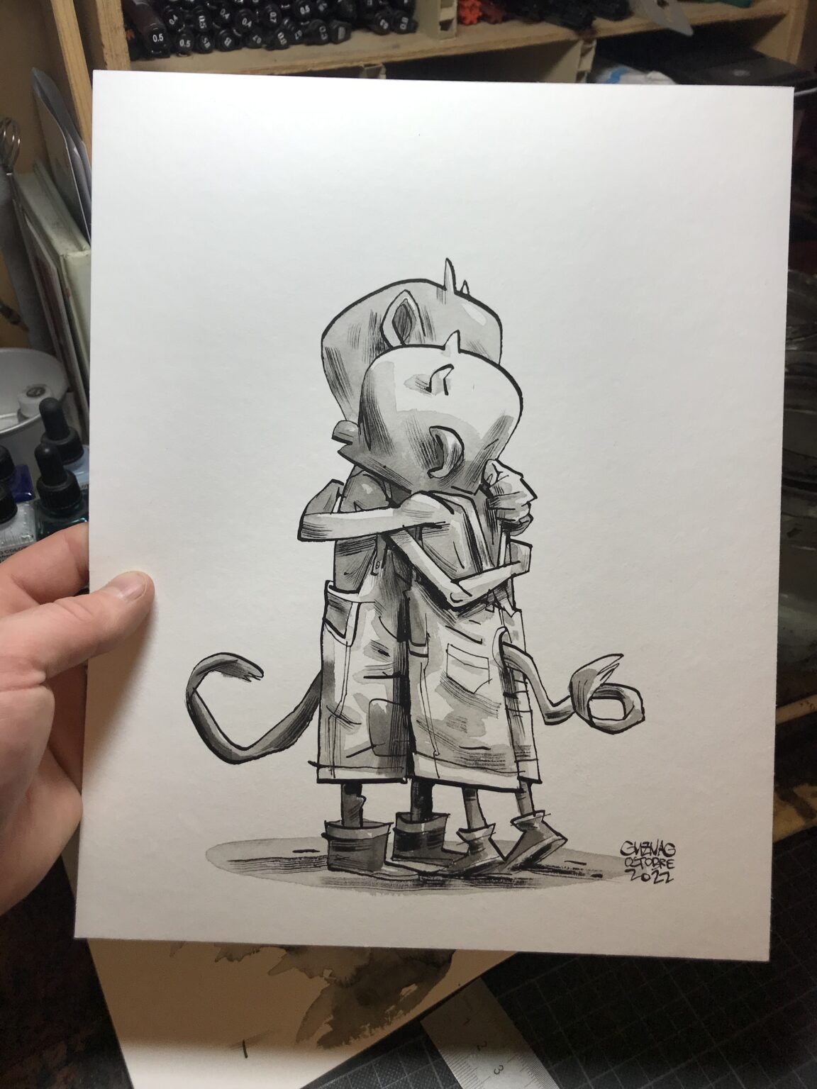 Guznag Copyright Original Copains Photo drawing by guznag
