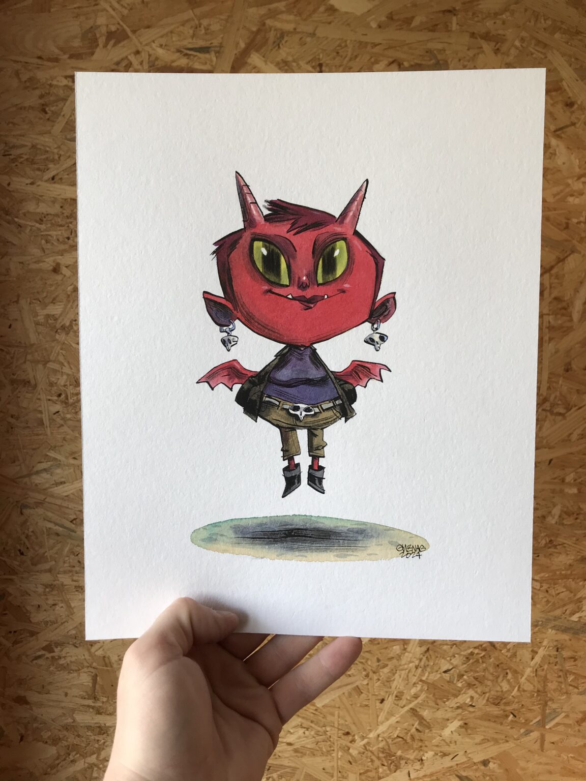 Guznag Copyright Original Demon Roberta Photo drawing by guznag