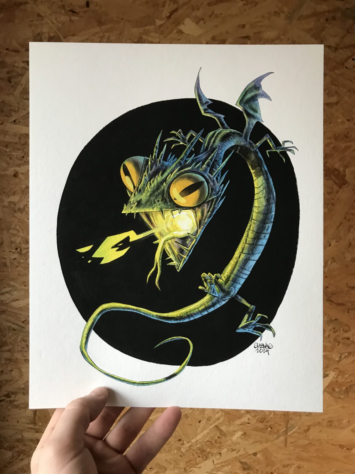 Guznag Copyright Original Dragon Bertrand Photo drawing by guznag