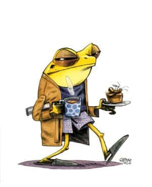 Guznag Copyright Original Grenouille Dendrobates Phyllobates Terribilis drawing by guznag