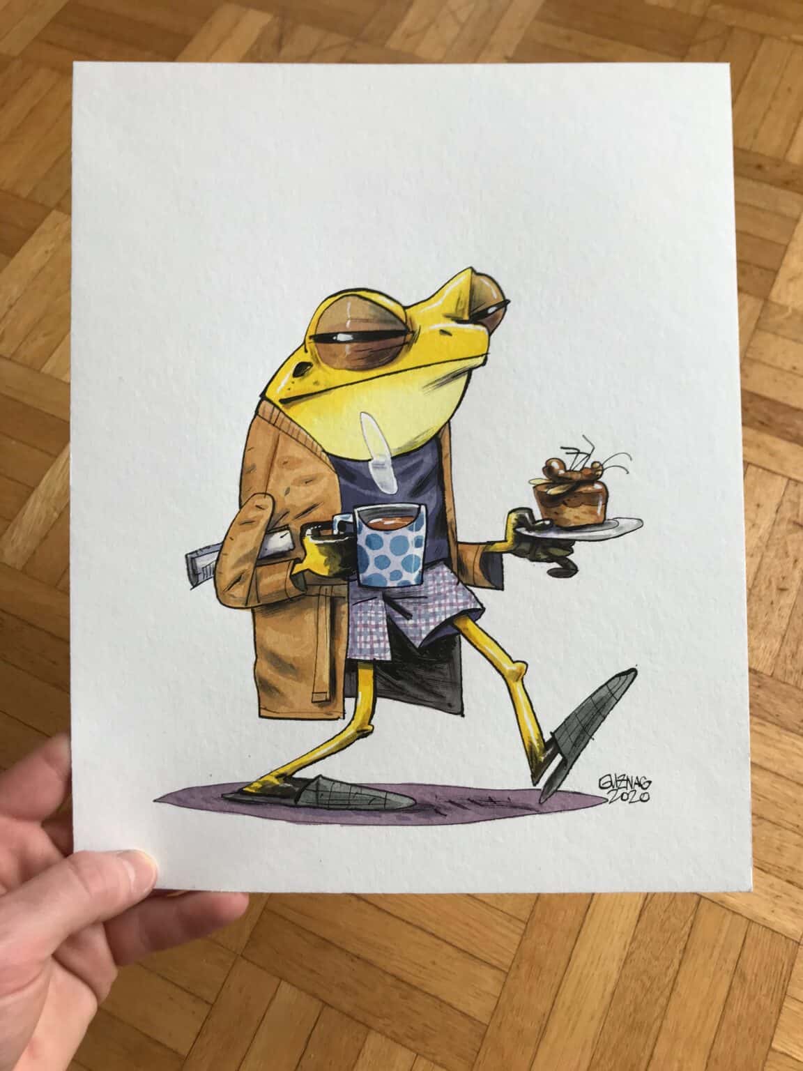 Guznag Copyright Original Grenouille Dendrobates Phyllobates Terribilis Photo drawing by guznag