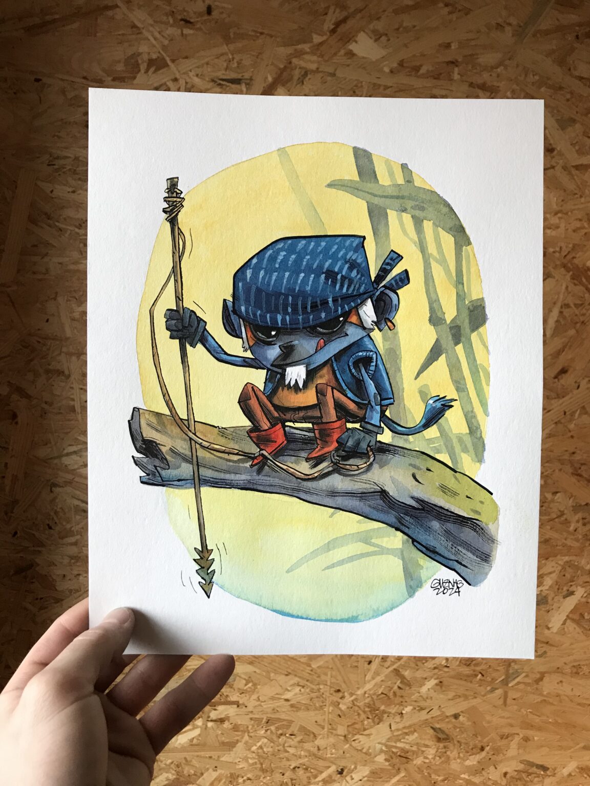 Guznag Copyright Original Maraudeur Martin Pecheur Photo drawing by guznag