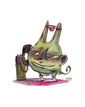 Guznag Copyright Original Perso3 Diablotin2 drawing by guznag