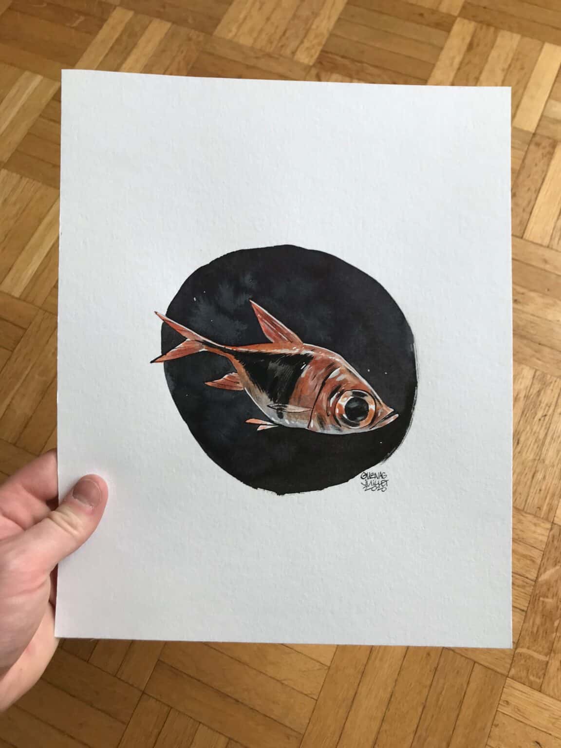 Guznag Copyright Original Poisson Rasbora Photo drawing by guznag