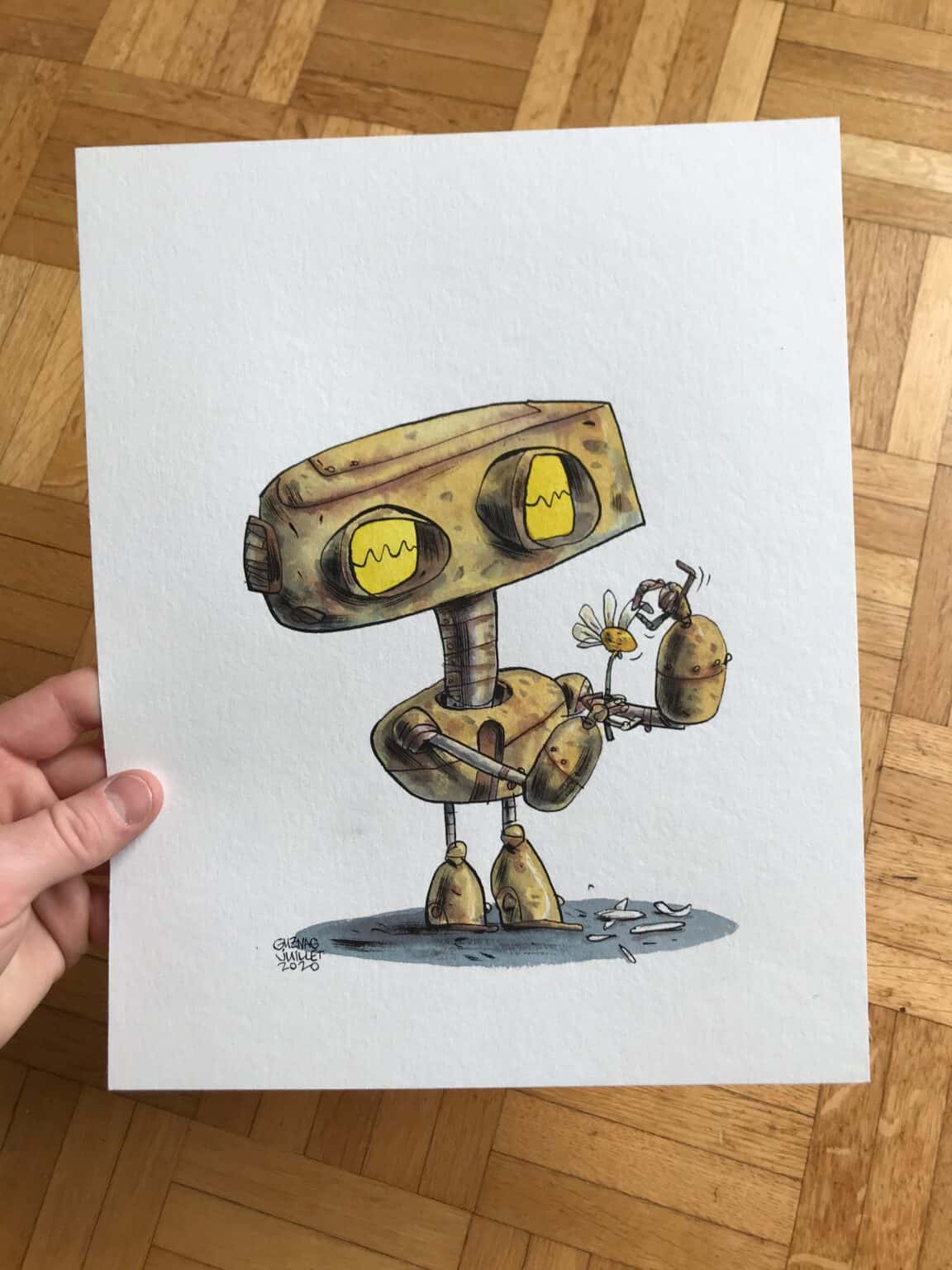 Guznag Copyright Original Robot2 Photo drawing by guznag