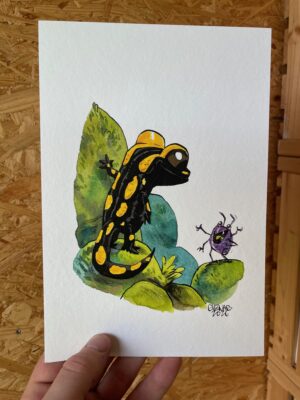 Guznag Copyright Original Salamandre 2026 drawing by guznag