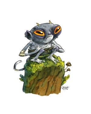 Guznag Copyright Original Troll 2026 drawing by guznag