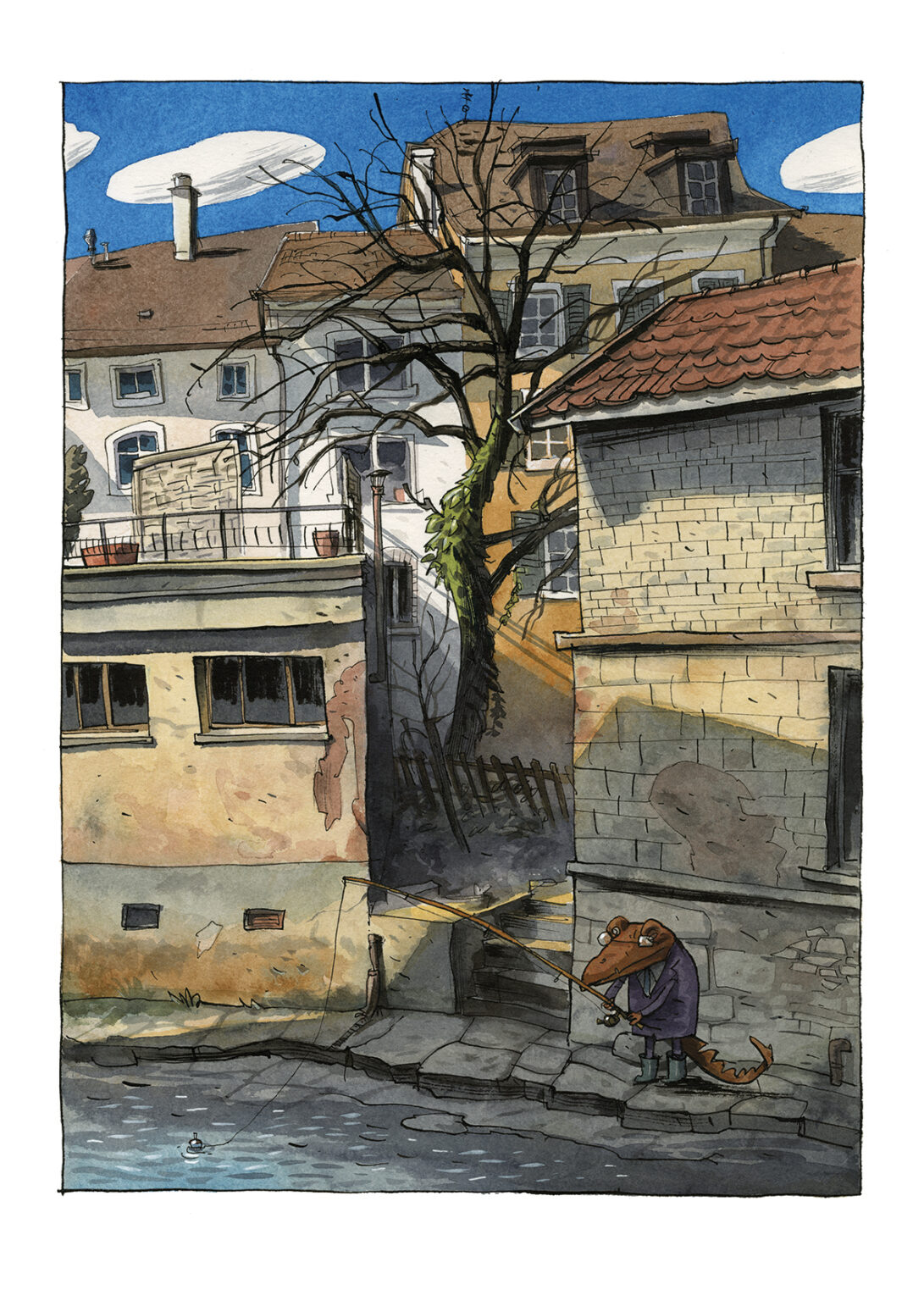 Guznag Copyright Porrentruy Creugenat drawing by guznag