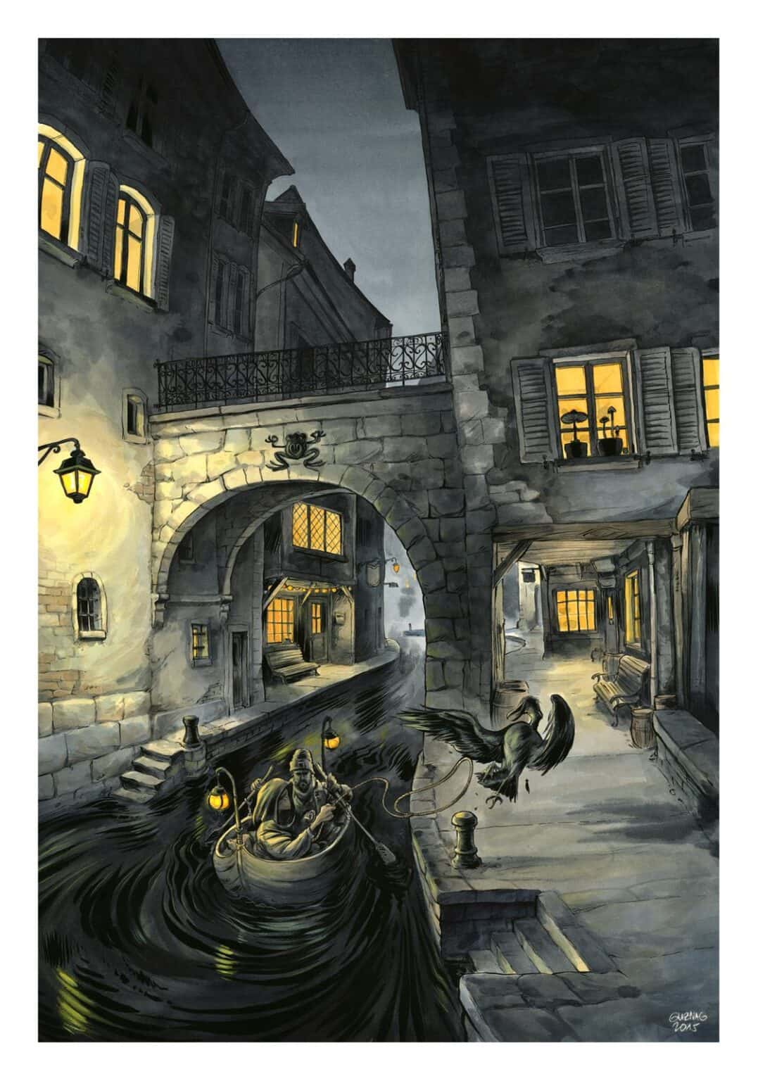 Guznag Copyright Riviere Secrete drawing by guznag