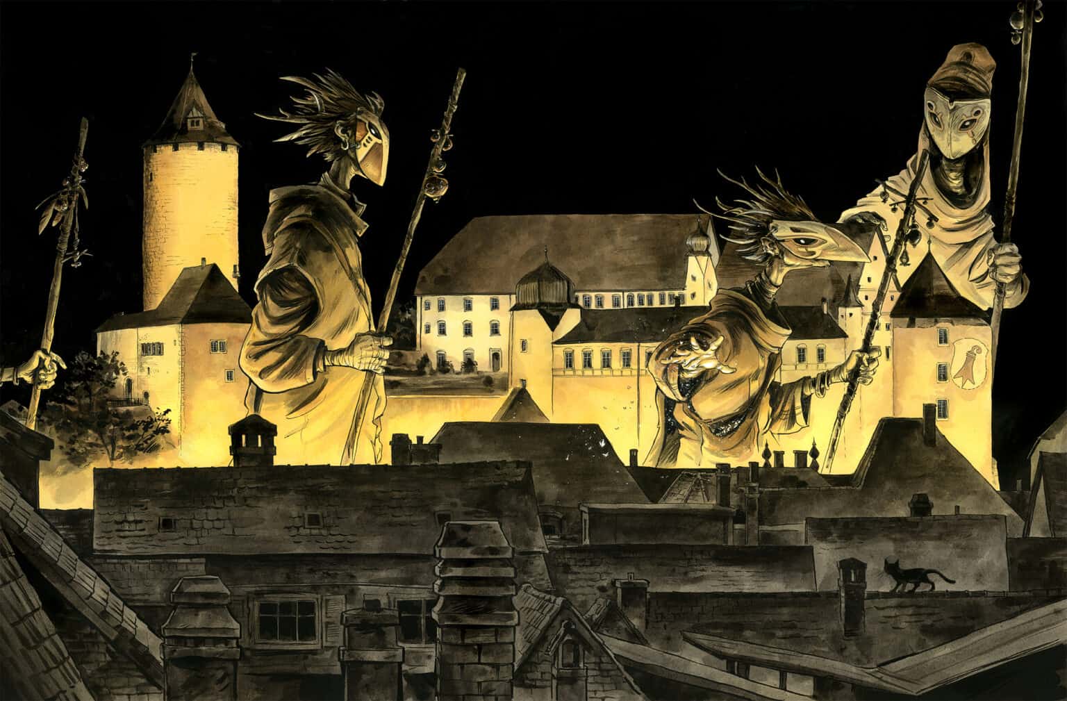 Guznag Copyright Ronde De Nuit drawing by guznag